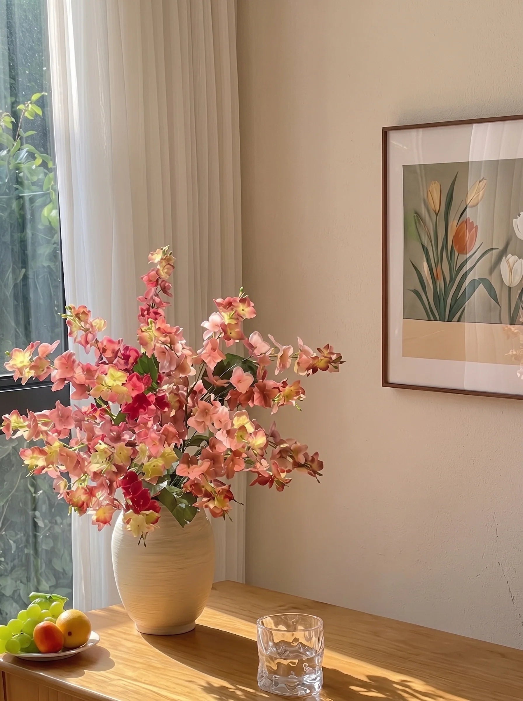 Blush Hydrangea Opulence Artisan Faux Floral Arrangement