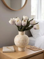 Kunstblumen-Tulpenarrangement - Weiß (10 Stiele / 10 Köpfe)