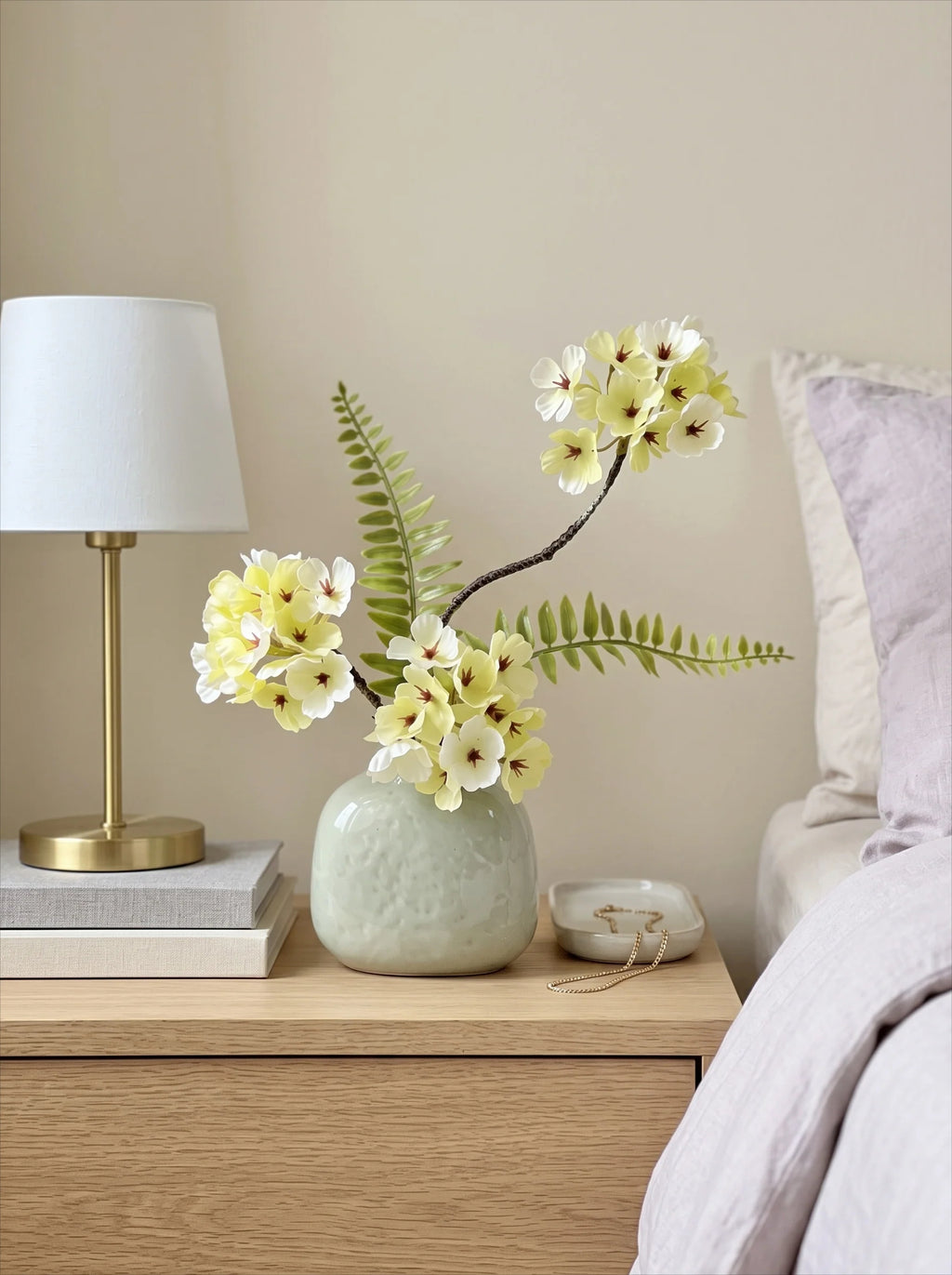 Minimalist Fresh-Looking Plumbago Mini Artificial Floral Arrangement