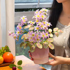 Minimalistisches Blush-Jasmin-Topf-Kunstblumenarrangement