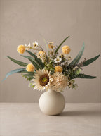 Rustic Charm Artificial Floral Arrangement - Creamy Hues