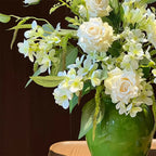 Nordic White Rose & Blossom Breeze Faux Floral Arrangement