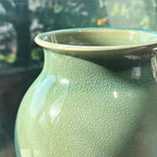 Celadon Green Crackle Glaze Vase