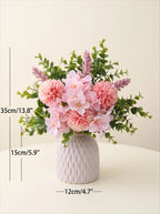 Fresh Meadow Pink Spherical Mum & Greenery Artificial Floral Arrangement