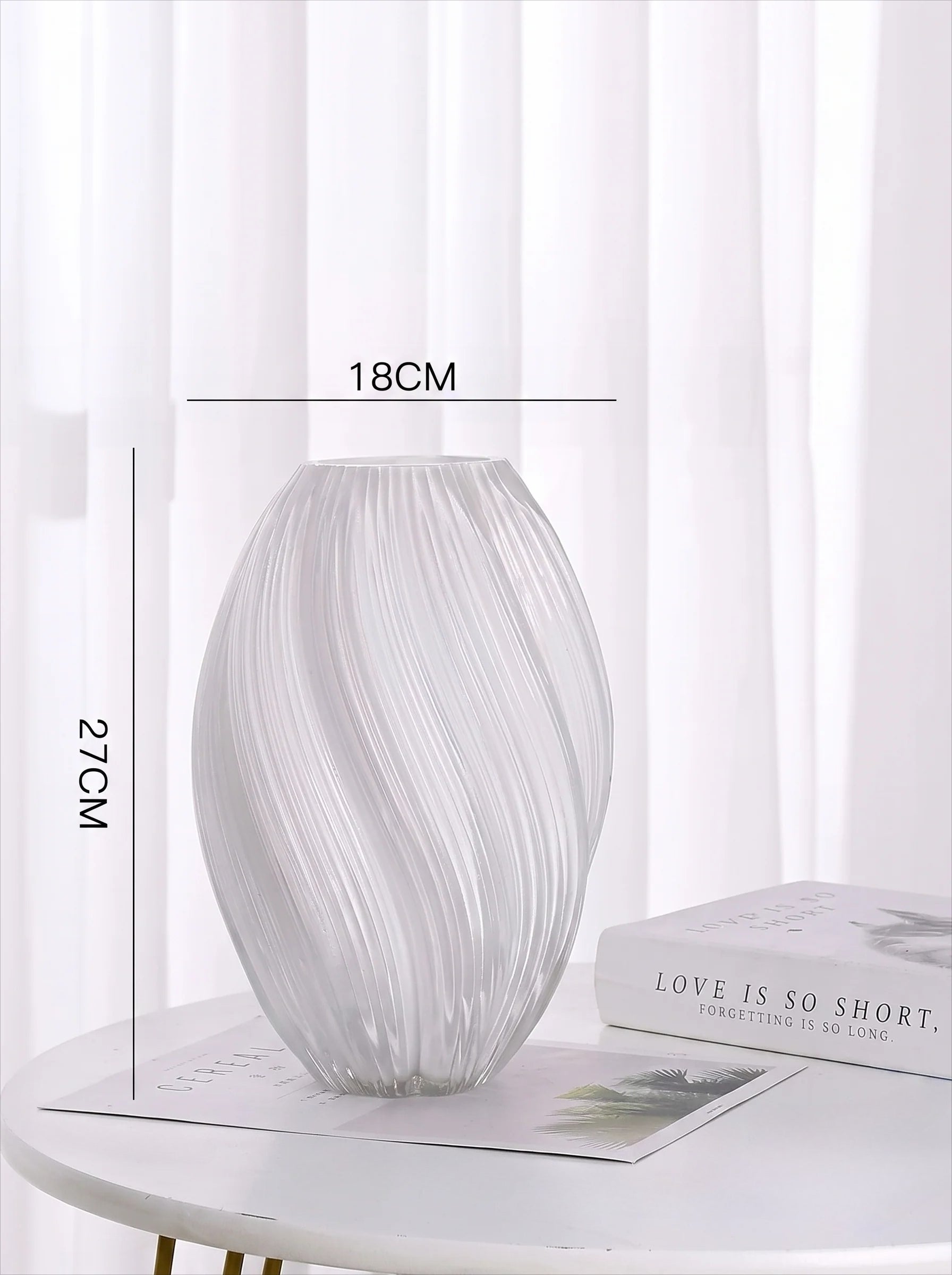 Ripple Art Glass Vase