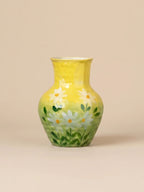 Hand-painted Sunshine Meadow Floral Ceramic Vase