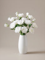 Elegant White Lisianthus Artificial Floral Arrangement