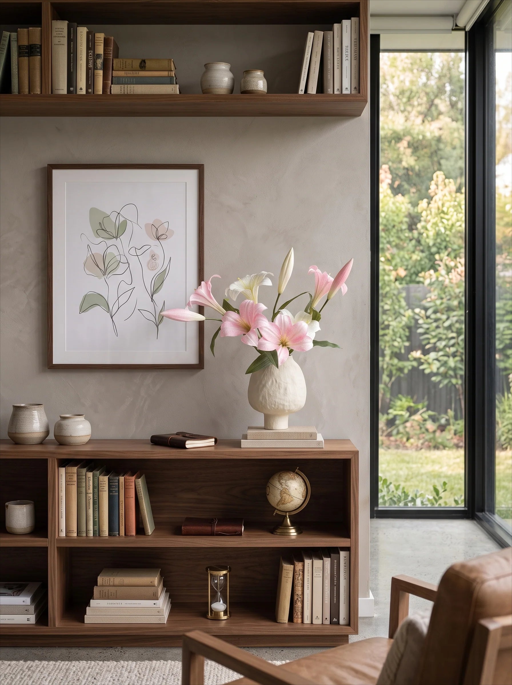 Ethereal Lily Bloom Faux Floral Arrangement