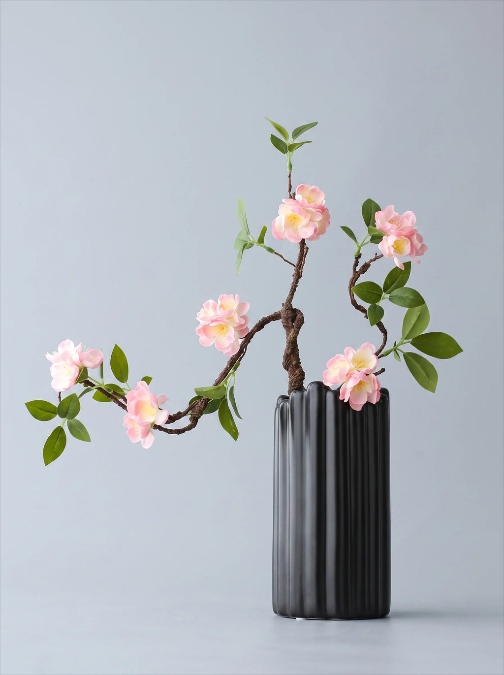 Minimalist Zen Sculptural Blossom Branch Artificial Floral Arrangement