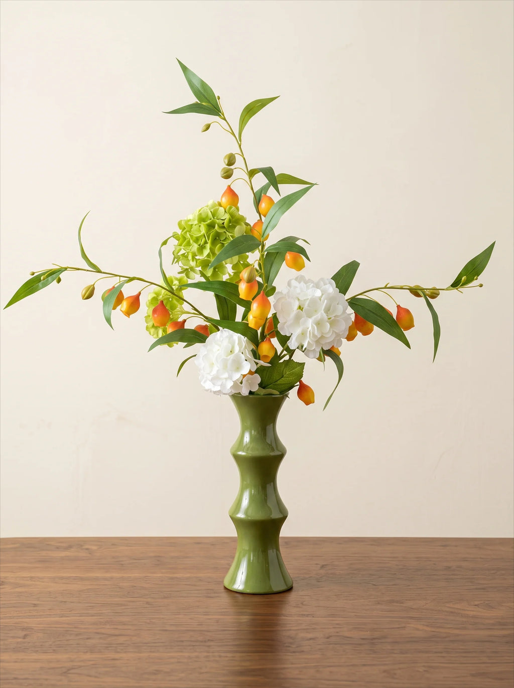 Serene Chinoiserie Sandersonia Lily Elegant Artificial Floral Arrangement