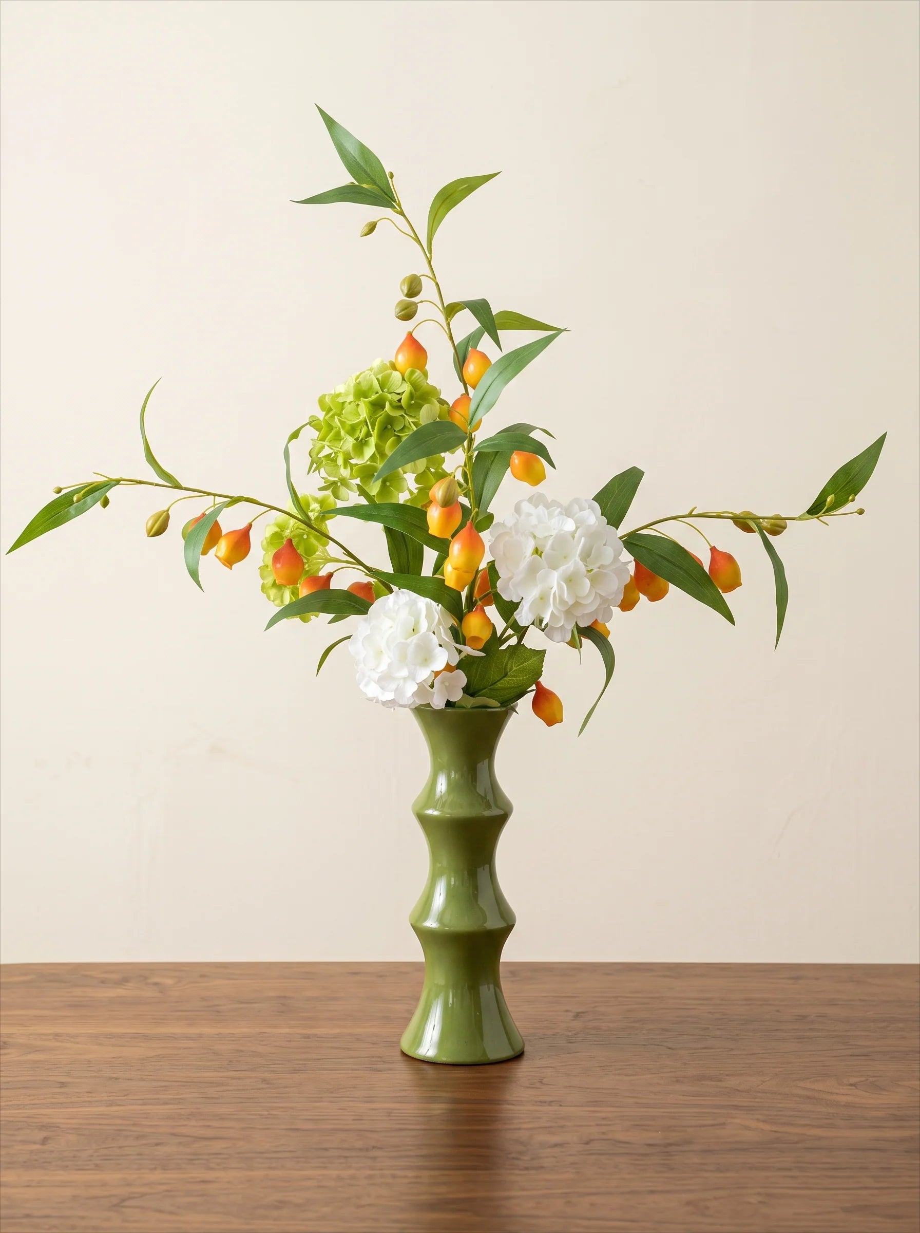 Serene Chinoiserie Sandersonia Lily Elegant Artificial Floral Arrangement
