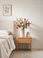 Soft Pink Lisianthus Faux Floral Arrangement
