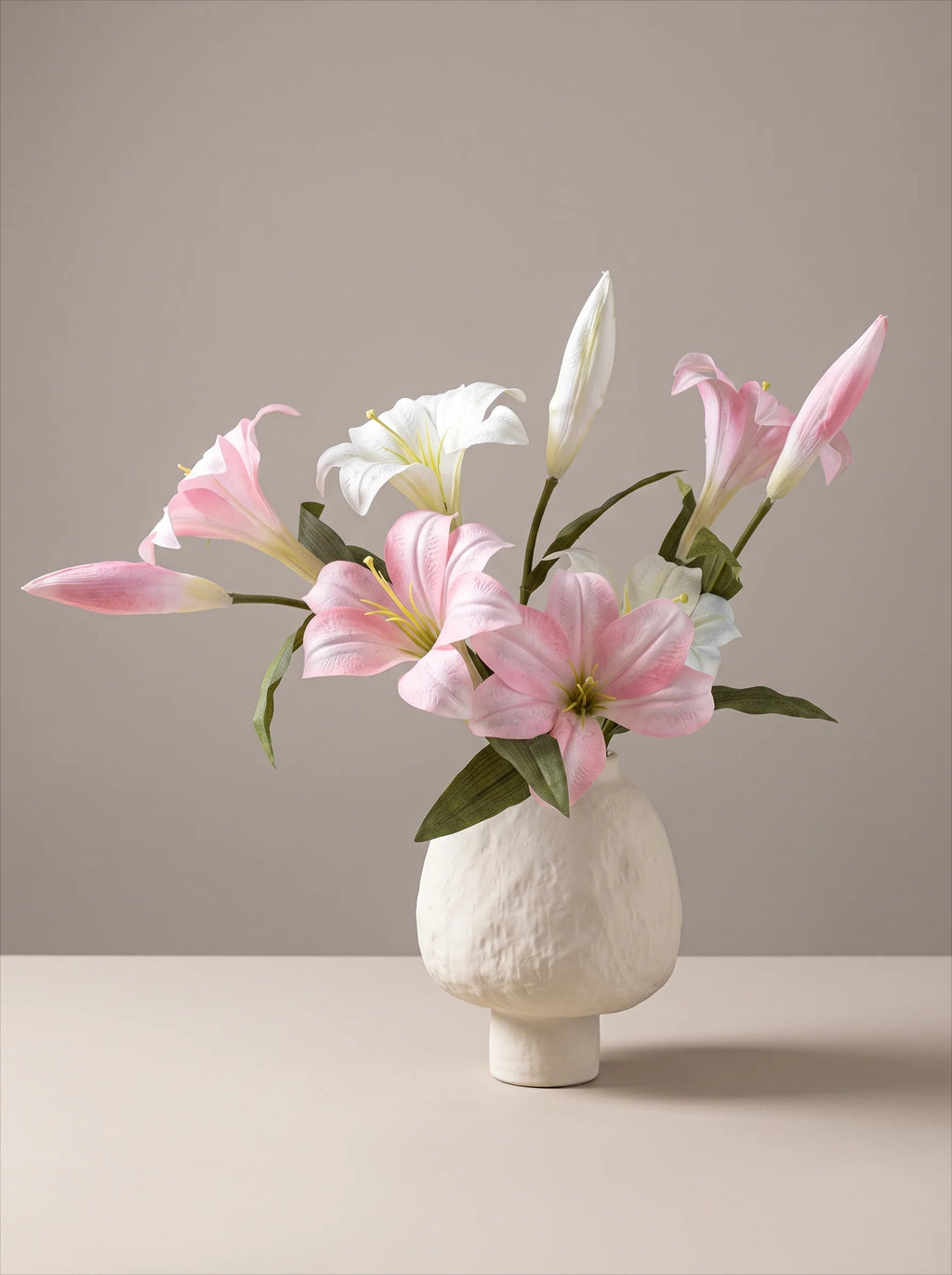 Ethereal Lily Bloom Faux Floral Arrangement