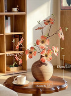 Elegant Coral Dogwood Blossom Artificial Floral Arrangement
