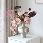 Mistige Blush Wabi-Sabi Vaas kunstbloemstuk