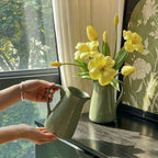 Golden Tulip Artificial Floral Arrangement for Warm Minimalist Living Spaces