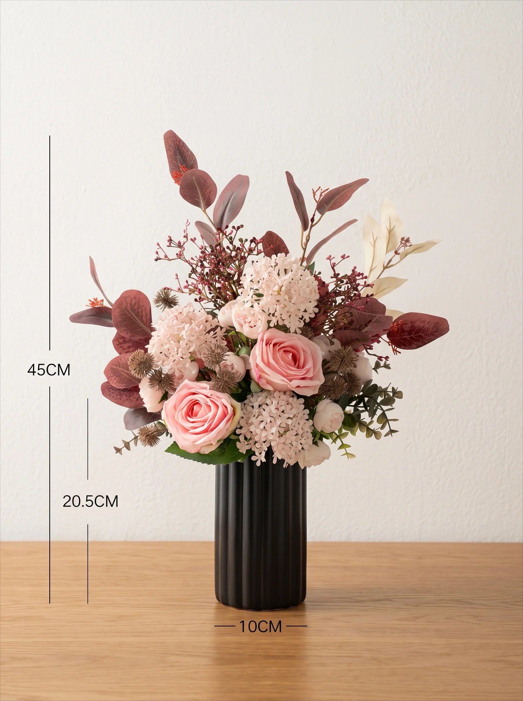 Blush romance luxe roze artisanale kunstbloemschikking