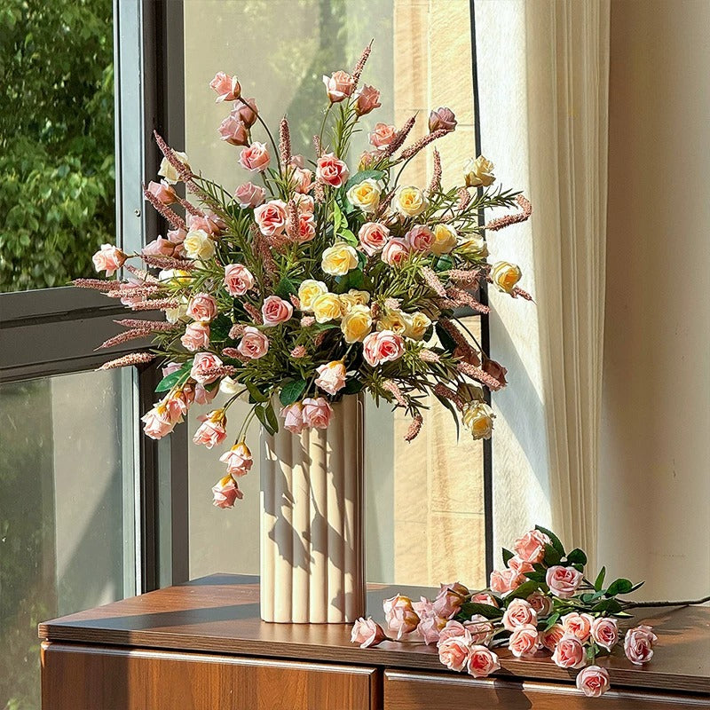 French Romantic Rose Artificial Floral Arrangement