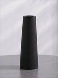 Textured Black Tapered Ceramic Vase