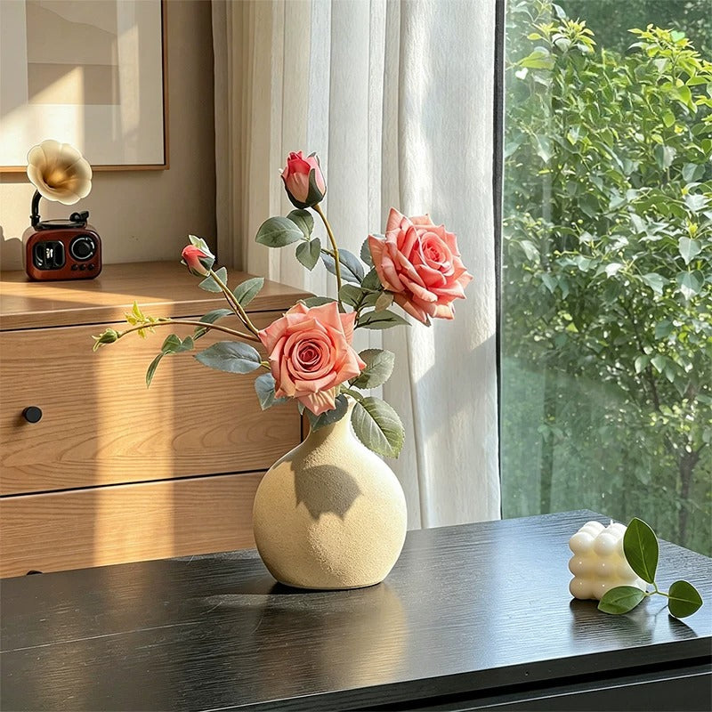 Minimalist Luxe Blush Rose Artificial Floral Arrangement