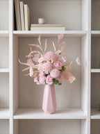 Nordic Pastel Peony Hydrangea Eucalyptus Artificial Floral Arrangement