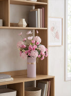 Luxury French Creamy Pink Poppy & Peony Artificial Floral Arrangement