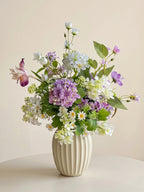 Romantic Purple and White Meadow Artificial Floral Arrangement