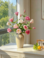 Elegant Blush Lisianthus Artificial Floral Arrangement