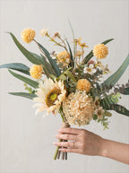 Rustic Charm Artificial Floral Arrangement - Creamy Hues