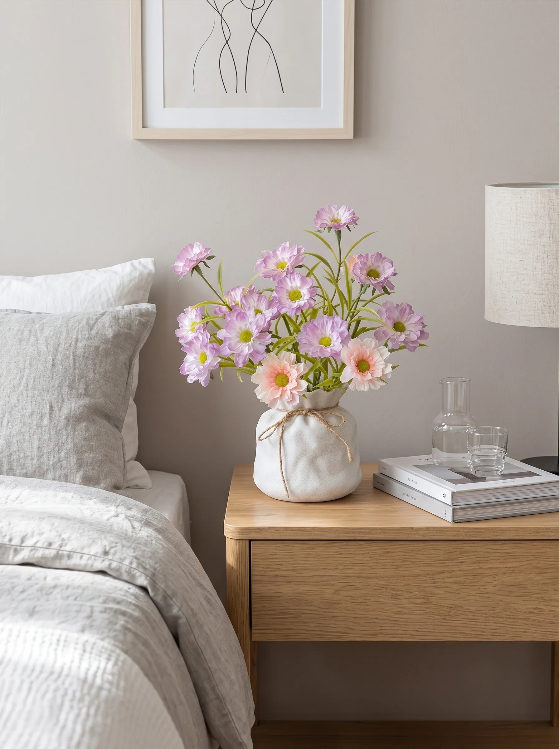 Ethereal Lilac Bloom Faux Floral Arrangement