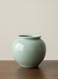 Artisan Sage Green Crackle Ceramic Vase