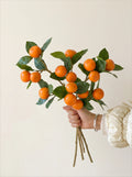 Premium Faux Mandarin Orange Stems Elegant Artificial Floral Arrangement