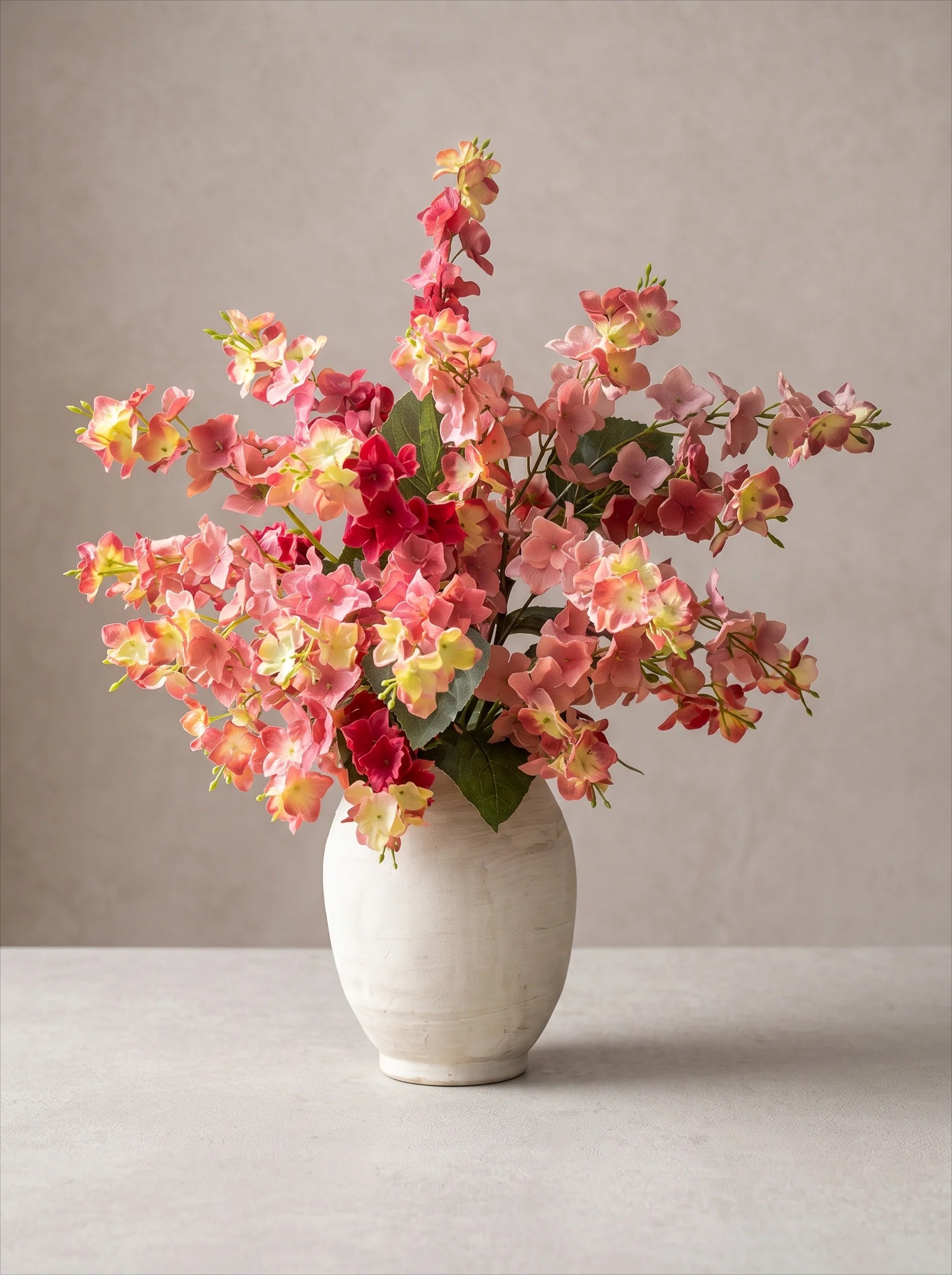 Blush Hydrangea Opulence Artisan Faux Floral Arrangement