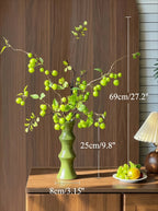 Luxury Oriental Zen Green Berry Artificial Floral Arrangement