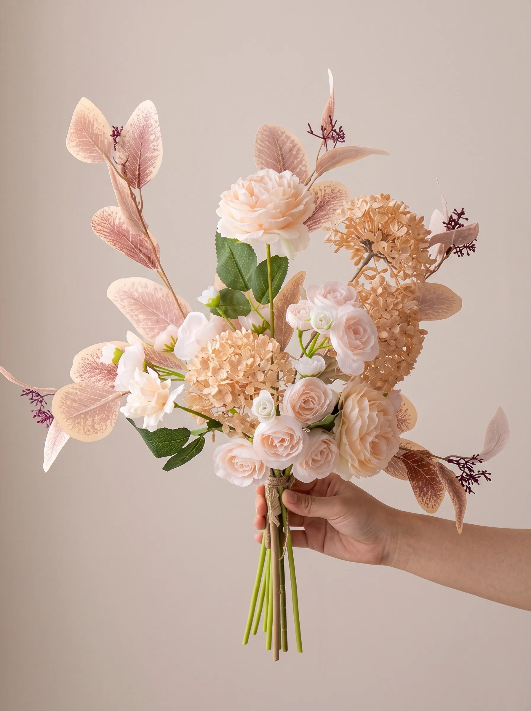 Champagne Pink Peony Artificial Floral Arrangement
