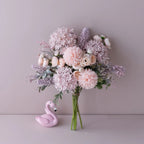 Faux Floral Arrangement - Pink & Purple Mixed Blooms