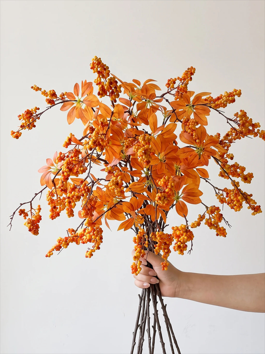 Warm Terracotta Fortune Cluster Faux Floral Arrangement