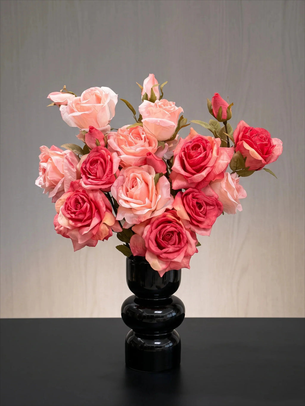 Blush & Coral Rose Bouquet Faux Floral Arrangement