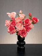 Blush & Coral Rose Bouquet Faux Floral Arrangement