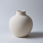 Textured Globe Vase - Creamy White
