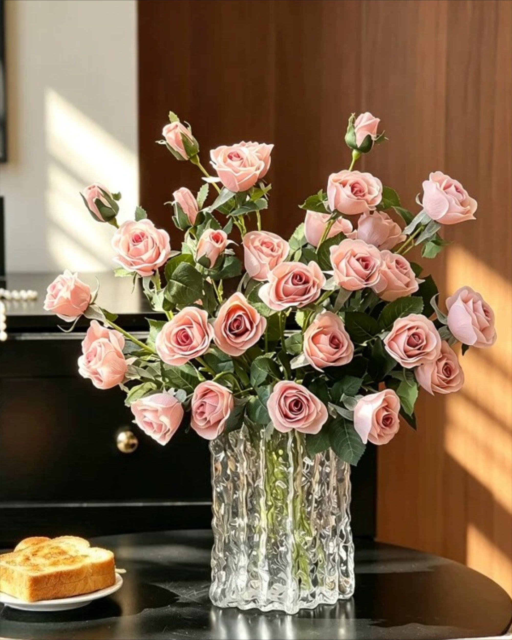 Arrangement floral artificiel Rose Blush Crépuscule