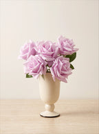 Scalloped Rim Vase - Creamy White