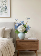 Dreamy Blue Butterfly Hydrangea Artificial Floral Arrangement