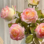Gallery Style Blooming Velvet Rose Elegant Artificial Floral Arrangement