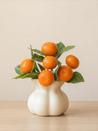 Premium Faux Mandarin Orange Stems Elegant Artificial Floral Arrangement