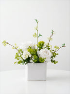 Luxury Modern White Rose & Camellia Artificial Floral Arrangement