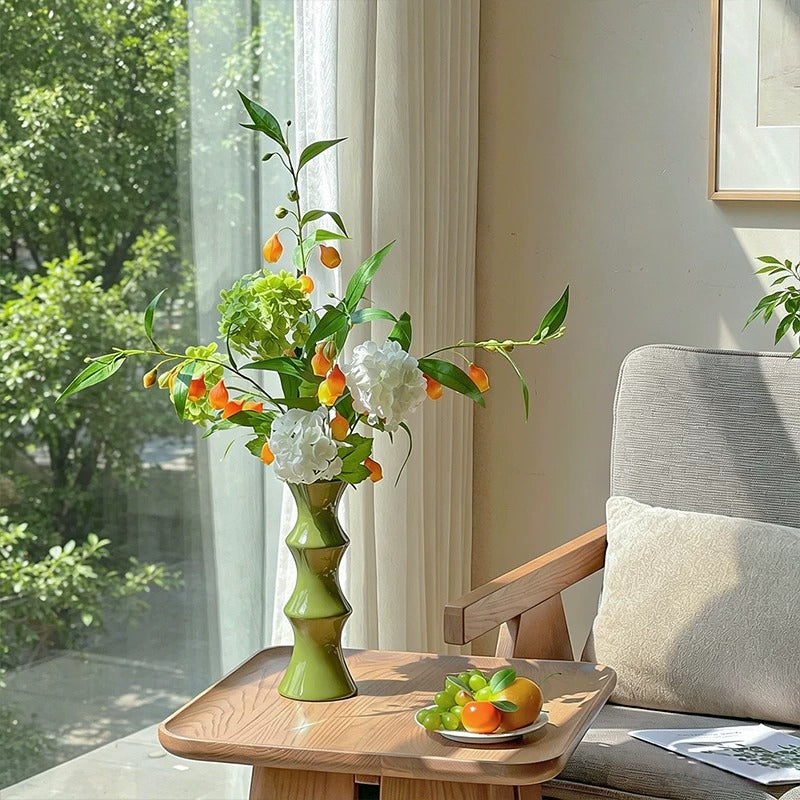 Serene Chinoiserie Sandersonia Lily Elegant Artificial Floral Arrangement