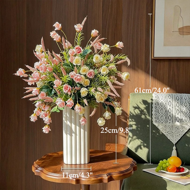 French Romantic Rose Artificial Floral Arrangement