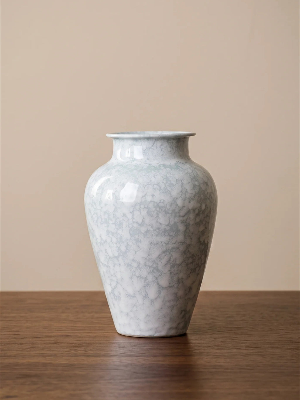 Modern Ice Blue Snowflake Glaze Ceramic Vase