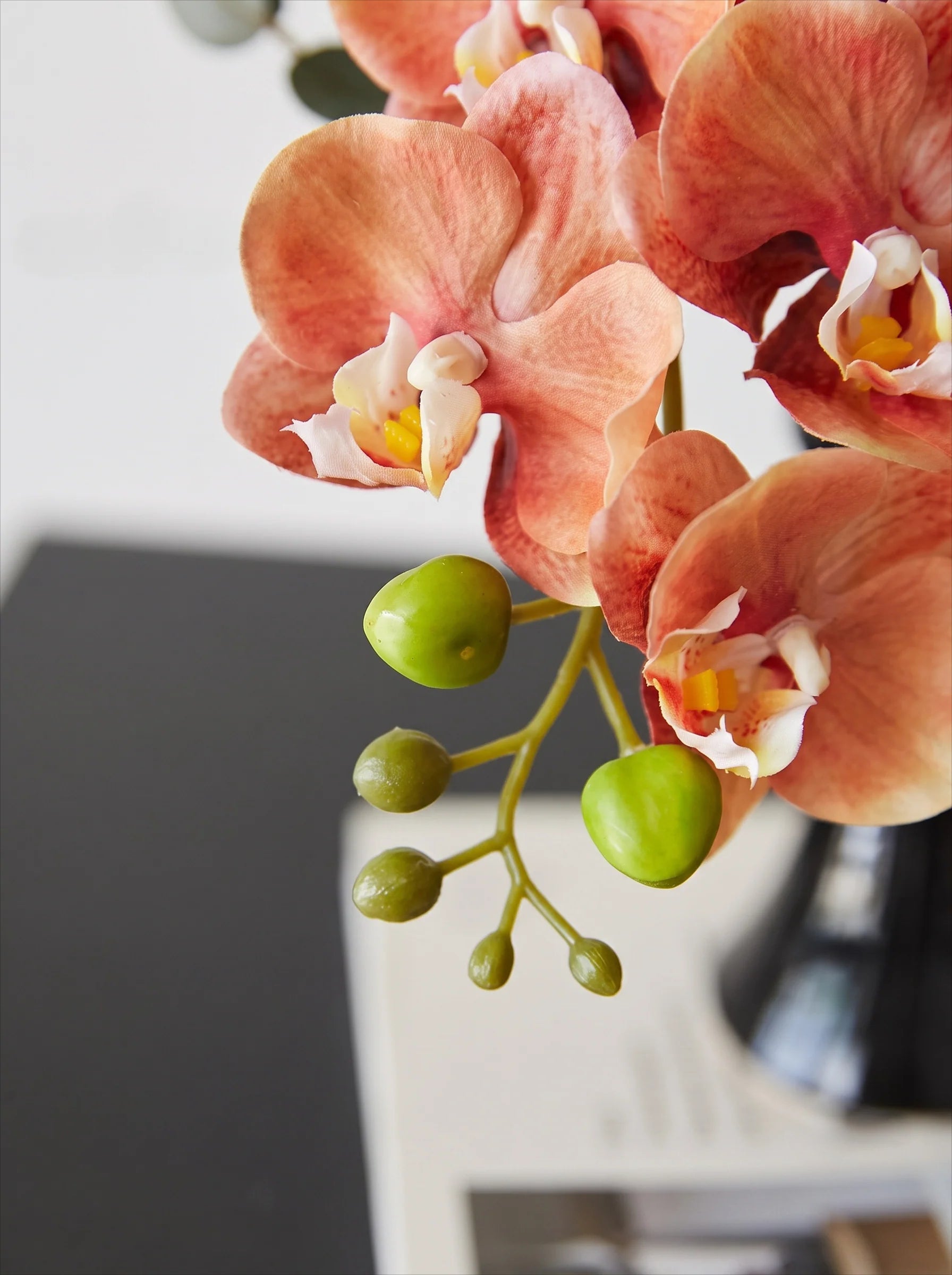 Luxe Terracotta Orchid & Dahlia Ensemble Faux Floral Arrangement